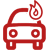 Third party fire theft motor insurance icon